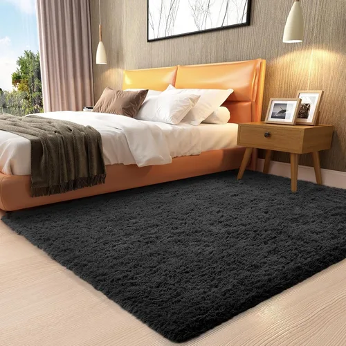 Miniatura 149 de Ophanie Alfombra Verde de Césped, Alfombras de Área para Dormitorio, Alfombra Shag Esponjosa de 4x6 pies, Suave Peluda Afelpada Linda para Niños 7