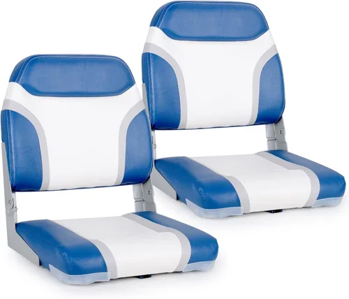 Miniatura 10 de NORTHCAPTAIN T1 Deluxe Asiento plegable para barco con respaldo bajo, tornillos de acero inoxidable incluidos