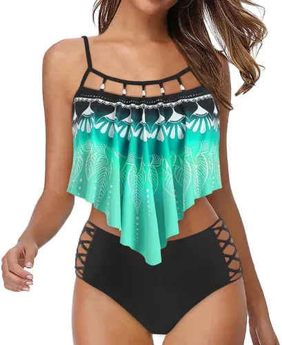 Miniatura 4 de MOKINGTOP Bikini para mujer conjunto de bikini triangular de dos piezas con puntada látiga para mujer