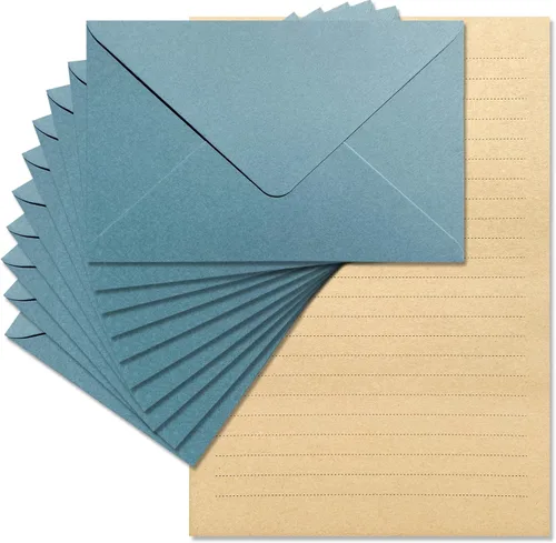 Miniatura 10 de Tuhangcc Juego de papelería de terciopelo de alta calidad, diseño único con 24 hojas de escritura, 12 sobres (4 x 6), elegante kit de escritura
