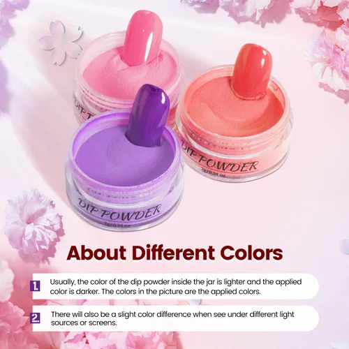 Miniatura 6 de OpenLive Kit de polvo de inmersión para uñas, kit de inicio de polvo de inmersión de uñas de 56 colores, secado rápido, para manicura de inmersión