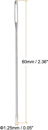 Miniatura 2 de HARFINGTON Agujas de costura grandes de 2.36 pulgadas, agujas de coser de acero inoxidable, agujas de bordar, agujas de coser a mano con botella