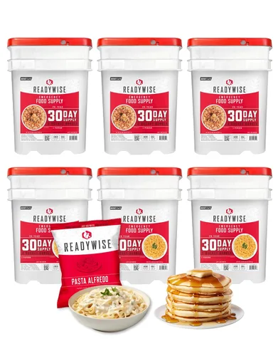 Miniatura 11 de ReadyWise Suministro de alimentos para emergencias de 30 días - 296 porciones, 2 cubos, comidas de proteína liofilizadas, almacenamiento