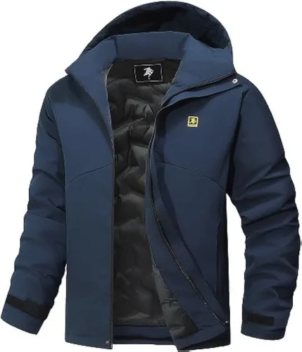 Miniatura 6 de YYCABGTI - Chaqueta de esquí impermeable para hombre, abrigo de invierno cálido, cortavientos, con capucha, ideal para la nieve y la montaña