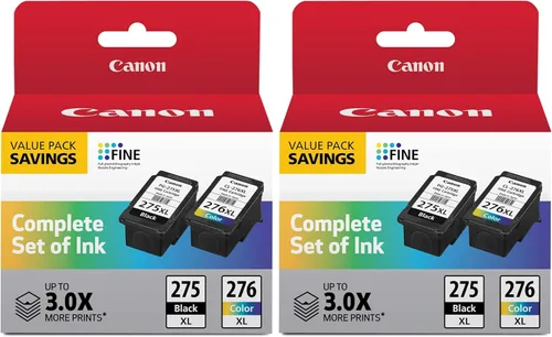 Canon PG-275 XL/CL-276 XL - Paquete económico de tinta original (2 cartuchos), compatible con TS3520/3522/4722/3720/3722, TR4720, (paquete de 2)