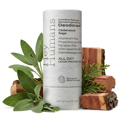Miniatura 13 de Hey Humans Desodorante, desodorante sin aluminio para mujeres y hombres, contiene ingredientes de origen natural, control de olores todo el día