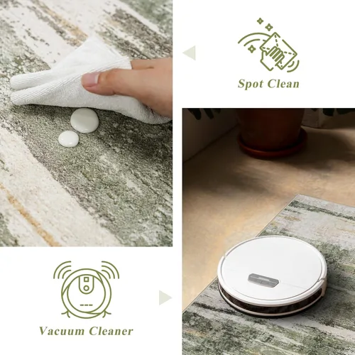 Miniatura 6 de Alfombra lavable para pasillo de 3 x 12 pulgadas, alfombras abstractas modernas con parte trasera antideslizante, alfombra ultra suave para cocina