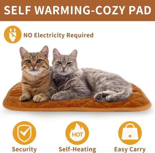 Miniatura 3 de NAMOTEK Cama para gatos autocalentable para interiores y exteriores, súper suave, autocalentable, almohadilla térmica lavable para gatos y perros