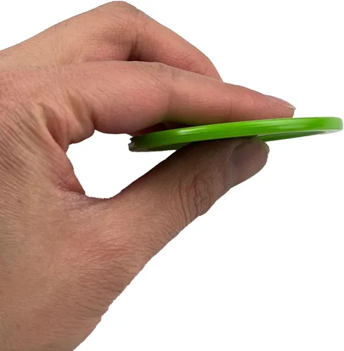 Miniatura 6 de Paquete de 12 discos de hockey de aire de 2.5 pulgadas para mesa de tamaño pequeño Verde