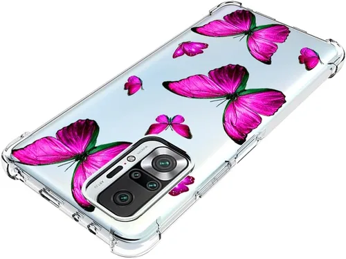 Miniatura 4 de Funda para Redmi Note 10 (4G)/Redmi Note 10S M2101K7BG Linda Caso, Transparente Flexible Bumper TPU Funda de Silicona Suave de Goma para Xiaomi