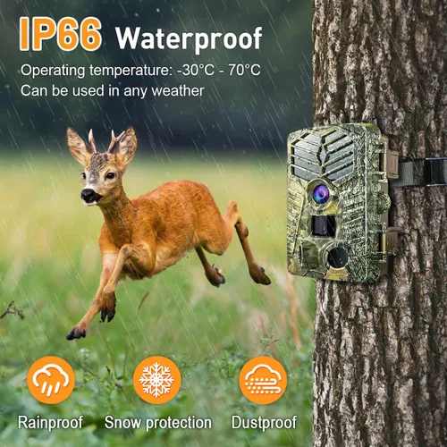 Miniatura 7 de Solareye Cámara de Rastreo WiFi - Cámaras de Juego de 4K 64MP con Energía Solar con Visión Nocturna Activada por Movimiento, Impermeable con Tarjeta