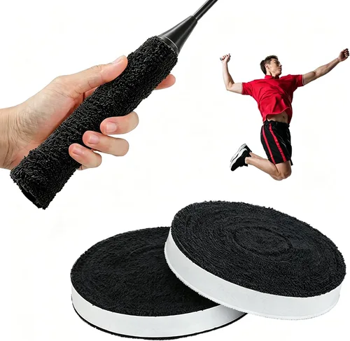 ITODA Toalla de raqueta de tenis de bádminton, pegamento de mano de algodón antideslizante para sudar, raqueta de bádminton, cinta para el sudor