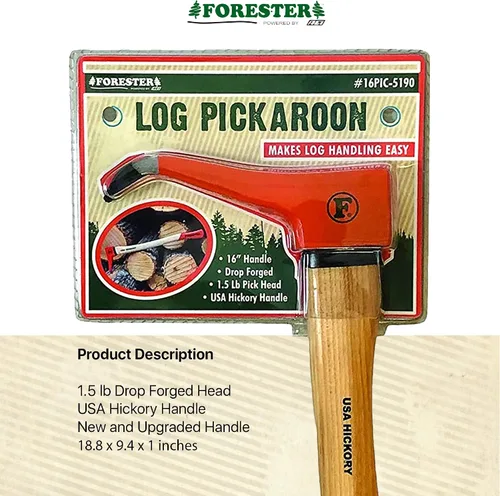 Miniatura 6 de FORESTER Pickaroon Logging Tool USA Hickory Handle Hookaroon Logging Tool Log Roller Tool & Forestry Tools for Dragging and Stacking Logs