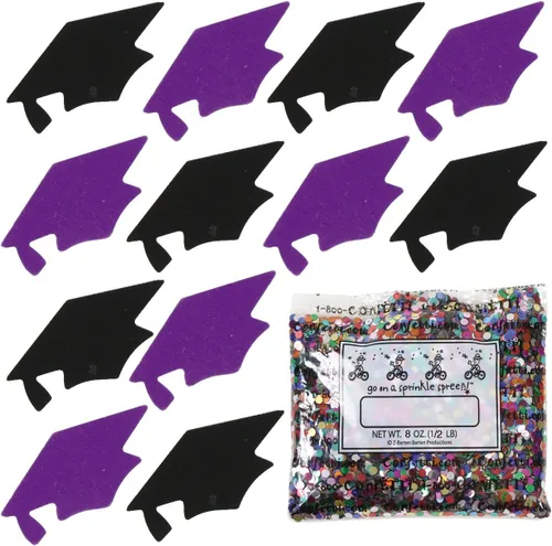 Miniatura 71 de Confetti Grad Cap Negro, Azul Marino Combo - 2 bolsas de media onza (1 oz)