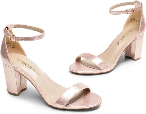 Miniatura 2 de DREAM PAIRS - Sandalias de tacón grueso y bajo para mujer