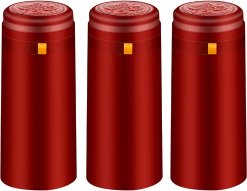 Miniatura 12 de Cápsulas termorretráctiles de PVC, 120 unidades de fundas retráctiles de vino negro mate, tapas transparentes para botellas de corchos, cápsulas