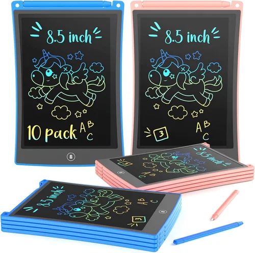 Miniatura 13 de KOKODI Juguetes para niñas y niños de 3, 4, 5, 6 años, tableta de escritura LCD reutilizable de 10 pulgadas, colorida, para garabatos, almohadilla