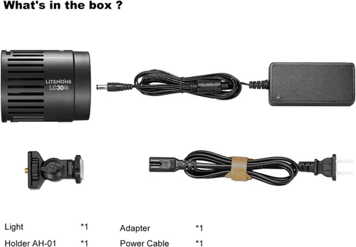 Miniatura 8 de Godox Litemons - Luz LED de mesa con soporte y cable de alimentación, 3200K-6500K 38W luz de video LED bicolor, CRI 95+/TLCl 96+, 11 efectos de luz