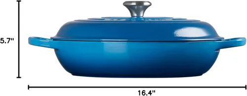 Miniatura 8 de Le Creuset - Cacerola esmaltada de hierro fundido Signature, 5 cuartos, Marsella Marseille