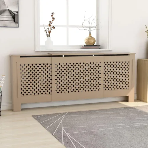 Miniatura 9 de 2 piezas de MDF para el hogar, calentador de sala de estar, soporte lateral para calefacción, cubierta de radiador, estante de gabinete de Blanco