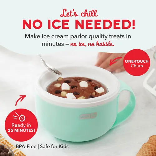 Miniatura 2 de Dash My Mug Ice Cream Maker - Máquina para hacer helados, hace una sola porción de gelato, yogur congelado, sorbete y más, fácil de limpiar y usar
