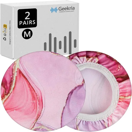 Miniatura 12 de Geekria 2 pares de fundas para auriculares de tela flexible – Certificado de seguridad del producto – Protectores de auriculares lavables