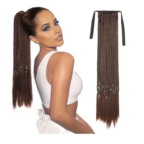 Miniatura 6 de PARAHAIR Extensiones de cabello sintético suave y natural para trenzar en caja de 18 pulgadas, 3.53 onzas, color negro natural, para mujeres y niñas