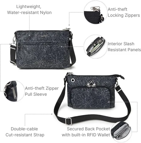 Miniatura 4 de Baggallini womens Securtex Anti-theft Memento Crossbody Bag