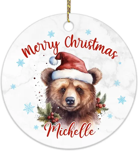 Miniatura 27 de Hyturtle Adorno de Navidad personalizado para amantes de las llamas, adorno de cerámica con nombre personalizado de llama, regalos lindos