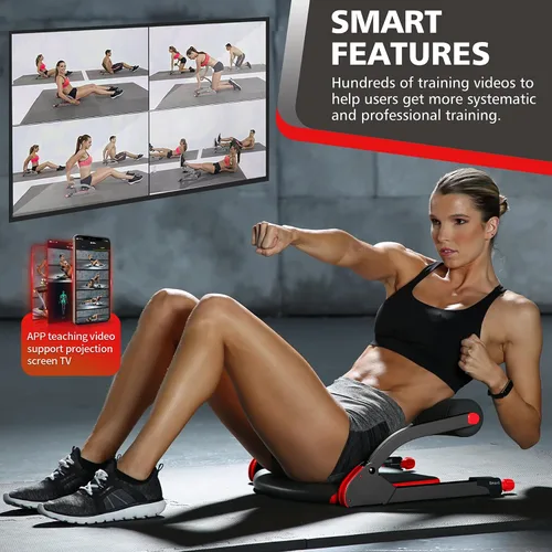 Miniatura 5 de Wonder Core Smart, Ab Machine, Ab Workout Equipment, Sit Up Machine & Exercise Equipment, Ab Crunch Machine for Stomach Workout, Ab Core Trainer Rojo