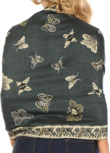 Miniatura 2 de Sakkas Liua - Mantónbufanda de pashmina multicolor con diseño largo y ancho