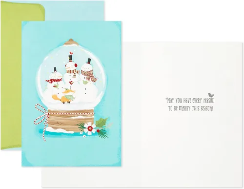 Miniatura 4 de Hallmark Tarjetas de Navidad en caja, muñecos de nieve (16 tarjetas y 17 sobres)