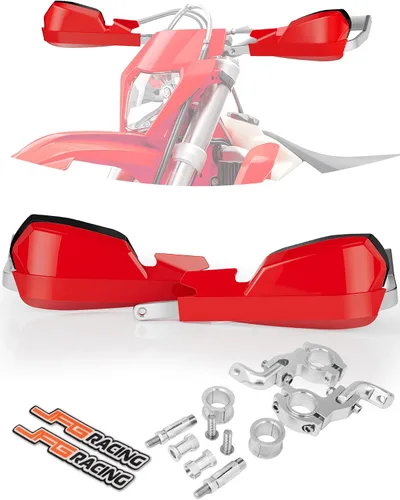 JFG RACING Paramanos Universales para Motocicleta y Bicicleta de Tierra, Paramanos de Manillar de 7/8 Pulgadas 22mm y 1 1/8 Pulgadas 28mm para Rojo