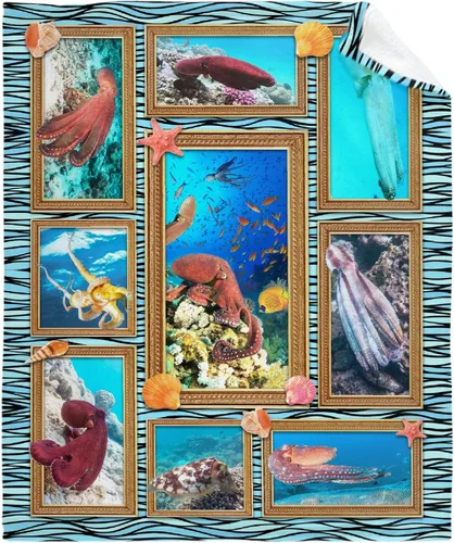 Miniatura 14 de Manta de Dragón Azul, Regalo para Mujeres, Hombres, Niñas, Niños, Amantes de Dragones, Manta de Franela Suave Azul para Sala de Estar, Sofá, Sillón
