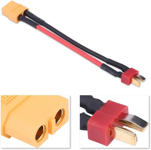 Miniatura 7 de Alomejor Adaptador de cargador RC, cable seguro y confiable de 14 AWG, adaptador de corriente para automóvil, cable de 3.9 in, 2
