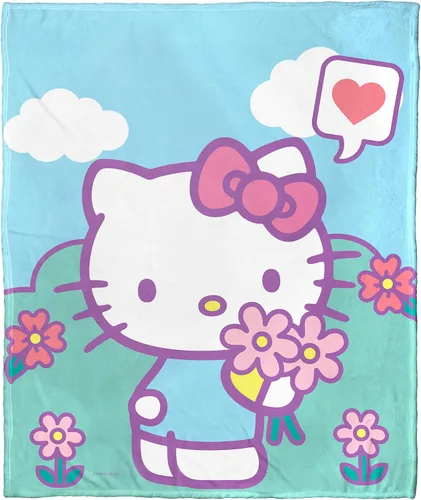Miniatura 11 de Northwest Hello Kitty - Manta de seda táctil, 50 x 60 pulgadas, amigos de la playa