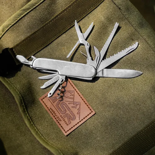 Miniatura 4 de Cuchillo de bolsillo EDC multiherramienta de acero inoxidable con bolsa de transporte
