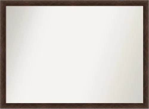 Miniatura 187 de Amanti Art Espejo de pared personalizado no biselado (24 x 27 pulgadas), marco estrecho de nogal chipre - varios tamaños personalizados - Espejo