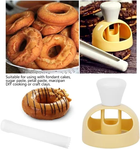 Miniatura 4 de Zerodis Máquina para hacer donas, cortador de panqueques para el hogar, postres, donas, galletas, pastel, herramienta de bricolaje, dispensador