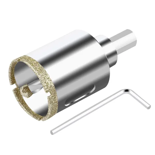 Miniatura 9 de ASNOMY Sierra perforadora de diamante de 2 pulgadas (1.969 in) con broca piloto, sierra de agujero recubierta de punta de diamante de 2 pulgadas