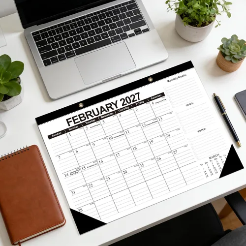 Miniatura 8 de 2026 Calendario de escritorio Calendarios de escritorio 2026-2027 Calendario de pared de 18 meses desde enero de 2026 hasta junio de 2027, papel