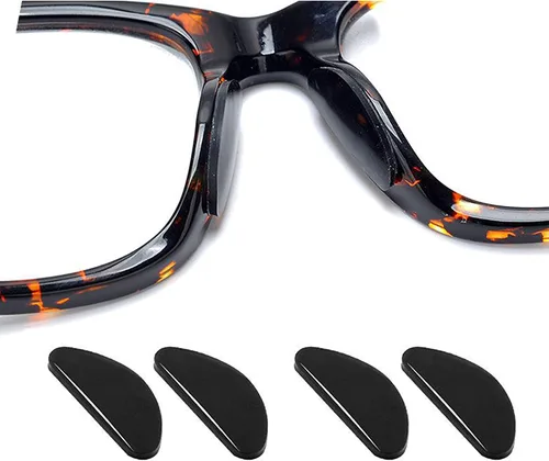 20 pares de almohadillas de nariz para anteojos, almohadillas de silicona suave, almohadillas adhesivas antideslizantes para la nariz para anteojos,