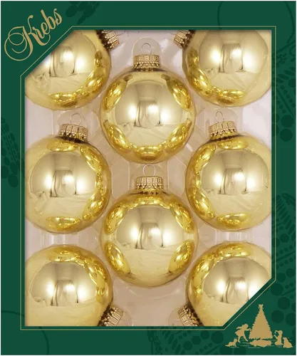 Miniatura 13 de Christmas by Krebs - Esferas de vidrio para Navidad, fabricadas en Estados Unidos, de diseño y sin uniones Brillante Victoria Azul