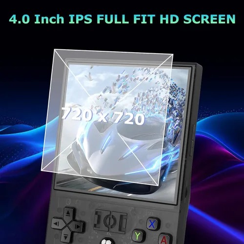 Miniatura 4 de R36MAX - Consola de juegos portátil, batería incorporada de 4000 mAh, pantalla de cristal IPS 4K HD de 4 pulgadas, soporta más de 18000 juegos Azul