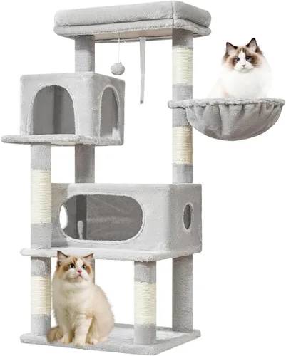 Miniatura 19 de Taoqimiao Árbol para gatos, torre para gatos de 38.5 pulgadas para gatos de interior, adecuado para gatitos con lujoso condominio para gatos