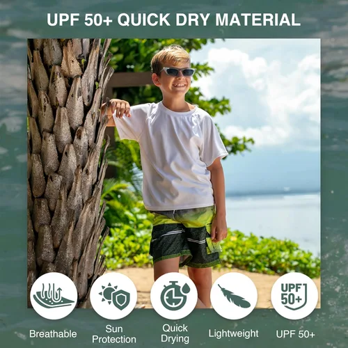 Miniatura 70 de Kanu Surf Traje de baño Yolo de secado rápido UPF 50+ para niños