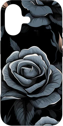 Miniatura 32 de Black Rose Floral Flower Case for iPhone 16