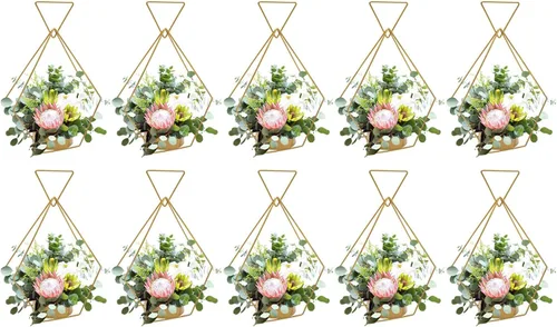 Miniatura 2 de 10 piezas de jarrones de flores en forma de corazón, mesa de mesa para bodas, centros de mesa, decoración de fondo