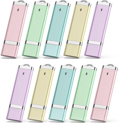 Miniatura 8 de KEXIN Paquete de 10 unidades flash USB 2.0 Flash Drive Pen Drive Memory Stick blanco