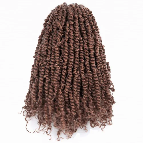 Miniatura 13 de Paquete de 8 paquetes de cabello de ganchillo Passion Twist de 6 pulgadas, rizos bohemios pretrenzados previamente trenzados, negro natural 1B